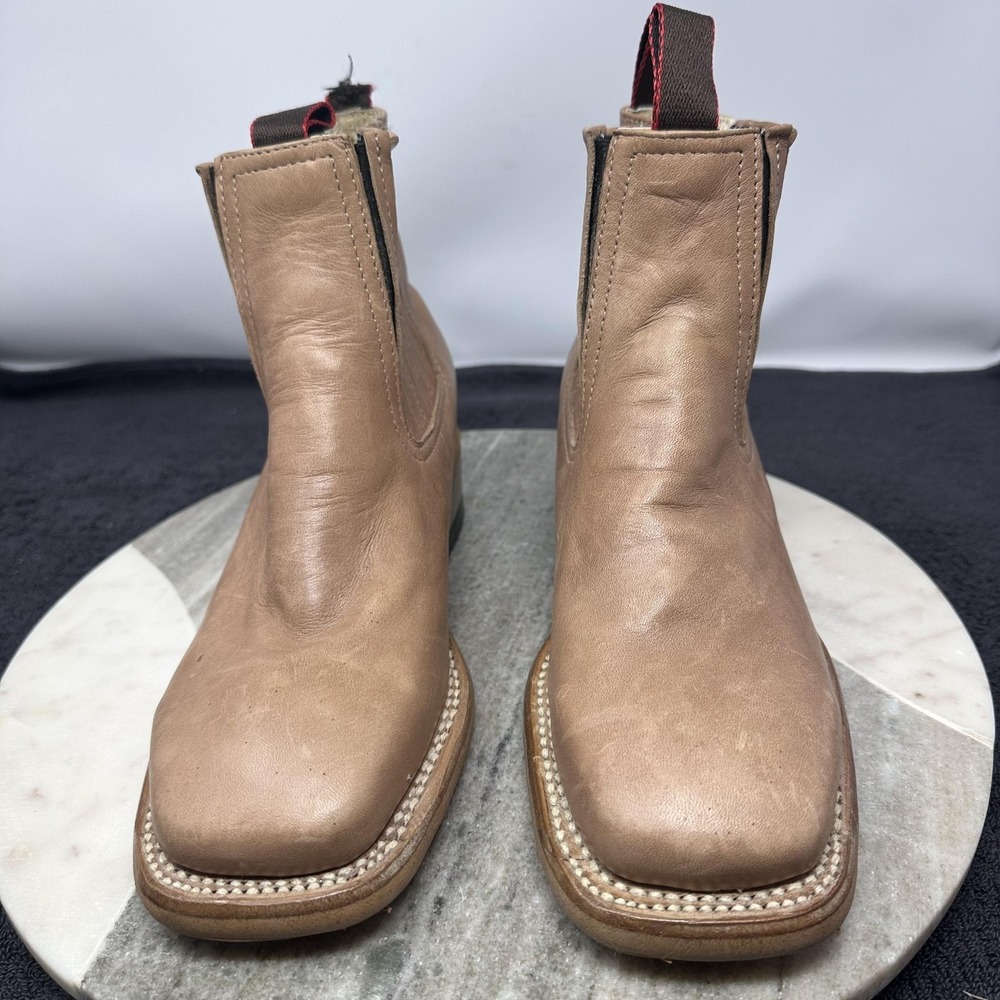 Ariat Chelsea Boots Womens Sz 4 Tan Square Toe Pull‎ On Ankle Western